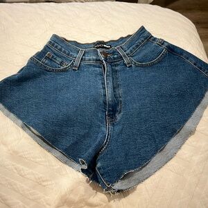 Blue Fashion nova jean shorts